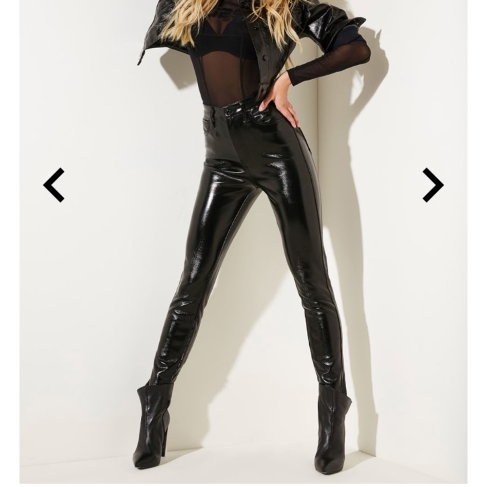 PETRA HIGH-RISE COATED DENIM JEANS